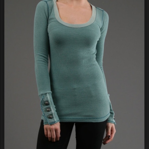 Free People Motor Cuff thermal, Cypress Green, XS - Picture 4 of 4